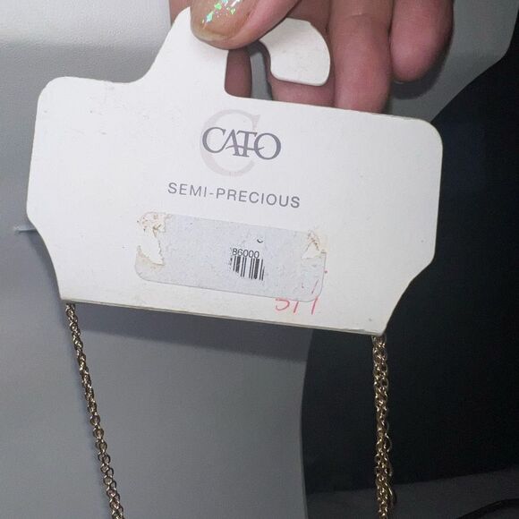 Cato Double Strand Bead and Stone Charm “Be Still and Know” Necklace - Picture 7 of 9